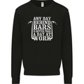 Behind Bars Motorcycle Motorbike Biker Mens Sweatshirt Jumper Black