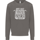 Behind Bars Motorcycle Motorbike Biker Mens Sweatshirt Jumper Charcoal