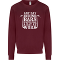 Behind Bars Motorcycle Motorbike Biker Mens Sweatshirt Jumper Maroon