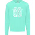 Behind Bars Motorcycle Motorbike Biker Mens Sweatshirt Jumper Peppermint