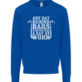 Behind Bars Motorcycle Motorbike Biker Mens Sweatshirt Jumper Royal Blue