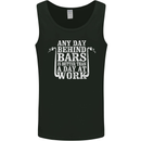Behind Bars Motorcycle Motorbike Biker Mens Vest Tank Top Black