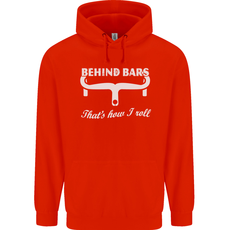 Behind Bars That's How I Roll Cycling Bike Childrens Kids Hoodie Bright Red