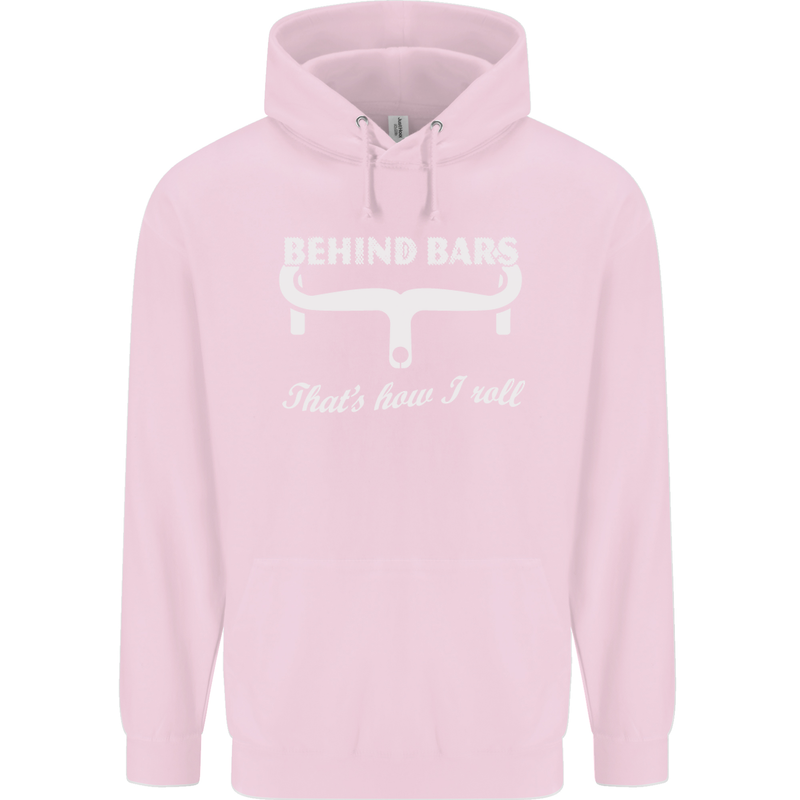 Behind Bars That's How I Roll Cycling Bike Childrens Kids Hoodie Light Pink