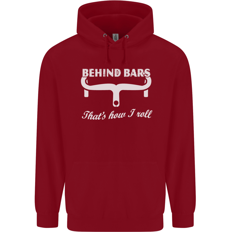 Behind Bars That's How I Roll Cycling Bike Childrens Kids Hoodie Red