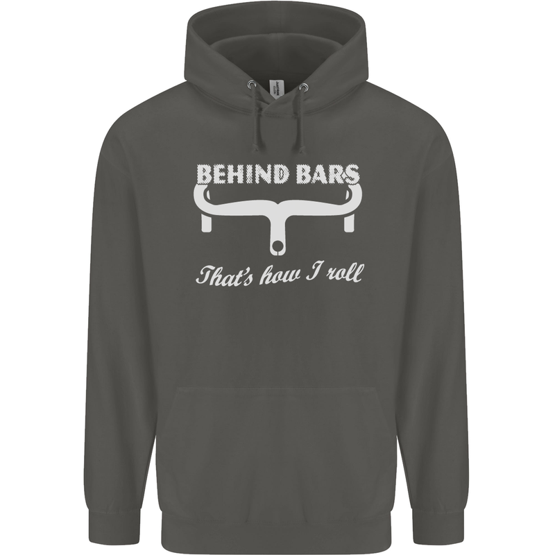 Behind Bars That's How I Roll Cycling Bike Childrens Kids Hoodie Storm Grey