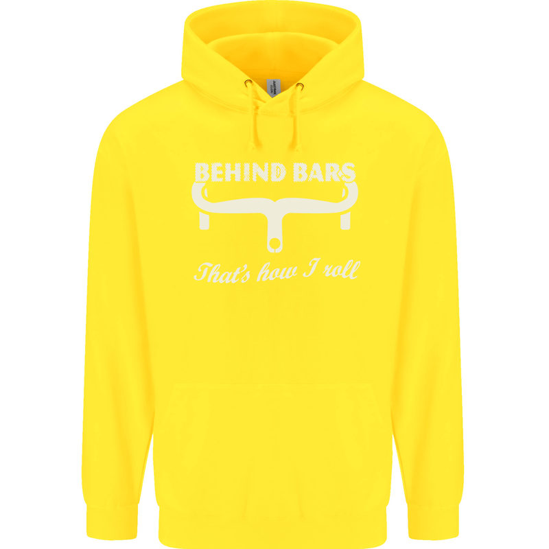 Behind Bars That's How I Roll Cycling Bike Childrens Kids Hoodie Yellow