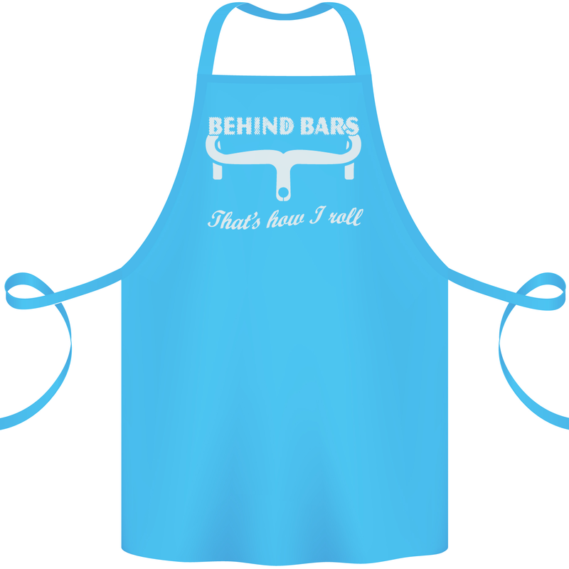 Behind Bars That's How I Roll Cycling Bike Cotton Apron 100% Organic Turquoise