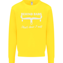 Behind Bars That's How I Roll Cycling Bike Kids Sweatshirt Jumper Yellow