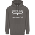 Behind Bars That's How I Roll Cycling Bike Mens 80% Cotton Hoodie Charcoal
