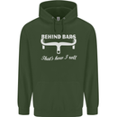 Behind Bars That's How I Roll Cycling Bike Mens 80% Cotton Hoodie Forest Green