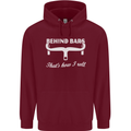 Behind Bars That's How I Roll Cycling Bike Mens 80% Cotton Hoodie Maroon