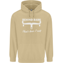 Behind Bars That's How I Roll Cycling Bike Mens 80% Cotton Hoodie Sand