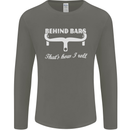 Behind Bars That's How I Roll Cycling Bike Mens Long Sleeve T-Shirt Charcoal