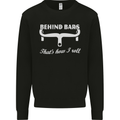 Behind Bars That's How I Roll Cycling Bike Mens Sweatshirt Jumper Black