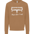 Behind Bars That's How I Roll Cycling Bike Mens Sweatshirt Jumper Caramel Latte
