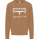 Behind Bars That's How I Roll Cycling Bike Mens Sweatshirt Jumper Caramel Latte