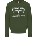 Behind Bars That's How I Roll Cycling Bike Mens Sweatshirt Jumper Forest Green