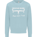 Behind Bars That's How I Roll Cycling Bike Mens Sweatshirt Jumper Light Blue
