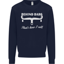Behind Bars That's How I Roll Cycling Bike Mens Sweatshirt Jumper Navy Blue