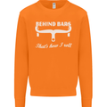 Behind Bars That's How I Roll Cycling Bike Mens Sweatshirt Jumper Orange