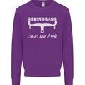 Behind Bars That's How I Roll Cycling Bike Mens Sweatshirt Jumper Purple