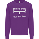 Behind Bars That's How I Roll Cycling Bike Mens Sweatshirt Jumper Purple