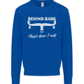 Behind Bars That's How I Roll Cycling Bike Mens Sweatshirt Jumper Royal Blue