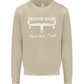 Behind Bars That's How I Roll Cycling Bike Mens Sweatshirt Jumper Sand
