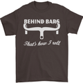 Behind Bars That's How I Roll Cycling Bike Mens T-Shirt Cotton Gildan Dark Chocolate