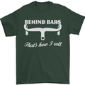 Behind Bars That's How I Roll Cycling Bike Mens T-Shirt Cotton Gildan Forest Green