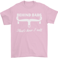 Behind Bars That's How I Roll Cycling Bike Mens T-Shirt Cotton Gildan Light Pink