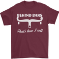 Behind Bars That's How I Roll Cycling Bike Mens T-Shirt Cotton Gildan Maroon