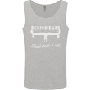 Behind Bars That's How I Roll Cycling Bike Mens Vest Tank Top Sports Grey
