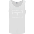 Behind Bars That's How I Roll Cycling Bike Mens Vest Tank Top White