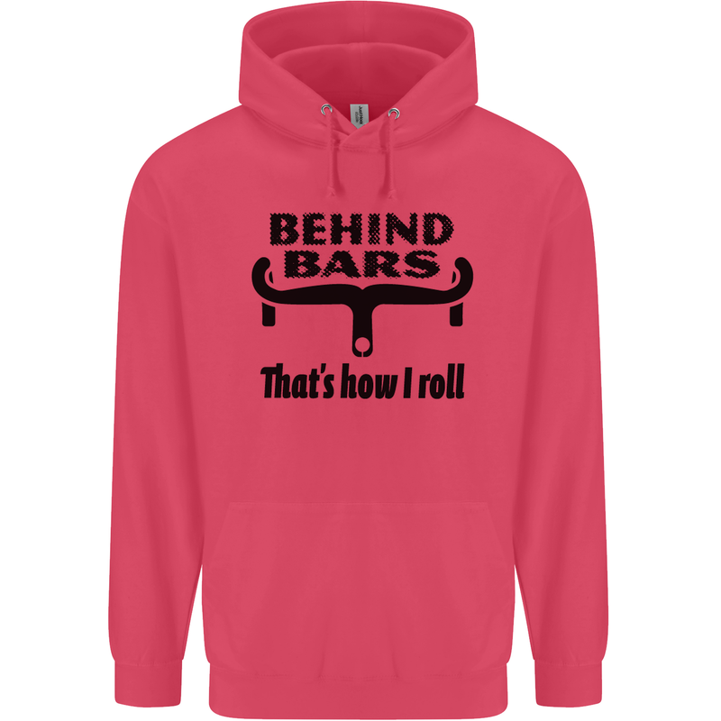 Behind Bars That's How I Roll Cycling Childrens Kids Hoodie Heliconia