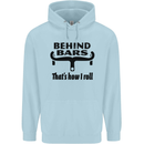 Behind Bars That's How I Roll Cycling Childrens Kids Hoodie Light Blue