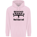 Behind Bars That's How I Roll Cycling Childrens Kids Hoodie Light Pink