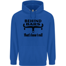 Behind Bars That's How I Roll Cycling Childrens Kids Hoodie Royal Blue