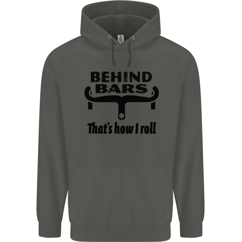 Behind Bars That's How I Roll Cycling Childrens Kids Hoodie Storm Grey