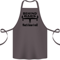Behind Bars That's How I Roll Cycling Cotton Apron 100% Organic Dark Grey
