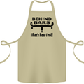 Behind Bars That's How I Roll Cycling Cotton Apron 100% Organic Khaki