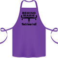 Behind Bars That's How I Roll Cycling Cotton Apron 100% Organic Purple