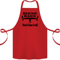 Behind Bars That's How I Roll Cycling Cotton Apron 100% Organic Red