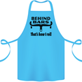 Behind Bars That's How I Roll Cycling Cotton Apron 100% Organic Turquoise