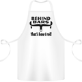 Behind Bars That's How I Roll Cycling Cotton Apron 100% Organic White