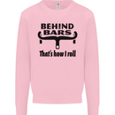 Behind Bars That's How I Roll Cycling Kids Sweatshirt Jumper Light Pink