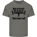 Behind Bars That's How I Roll Cycling Kids T-Shirt Childrens Charcoal