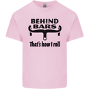 Behind Bars That's How I Roll Cycling Kids T-Shirt Childrens Light Pink