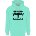 Behind Bars That's How I Roll Cycling Mens 80% Cotton Hoodie Peppermint